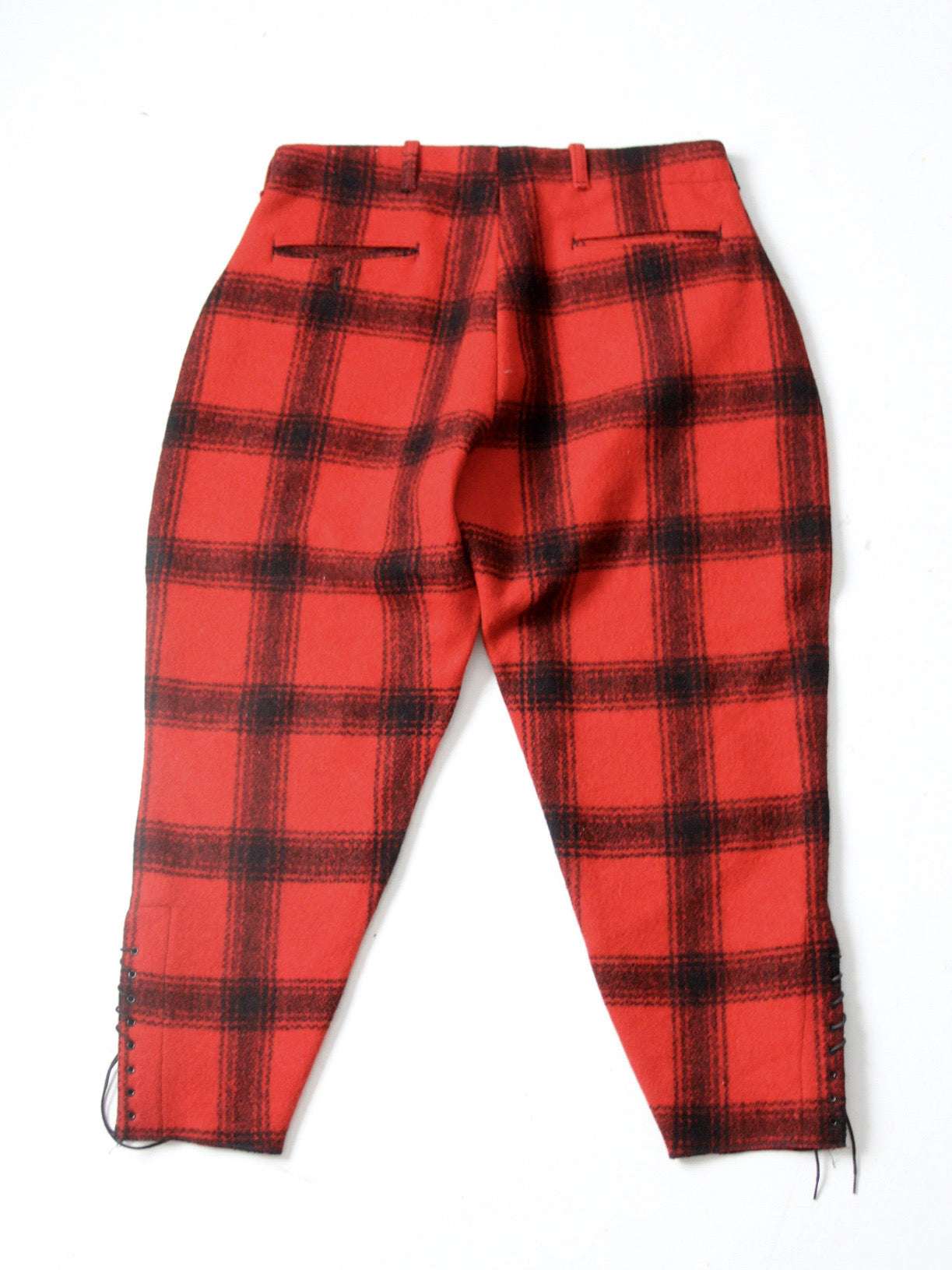 Vintage Red & Black Plaid Pajama Pants M Retro Camping Hunting Redneck  Rustic 