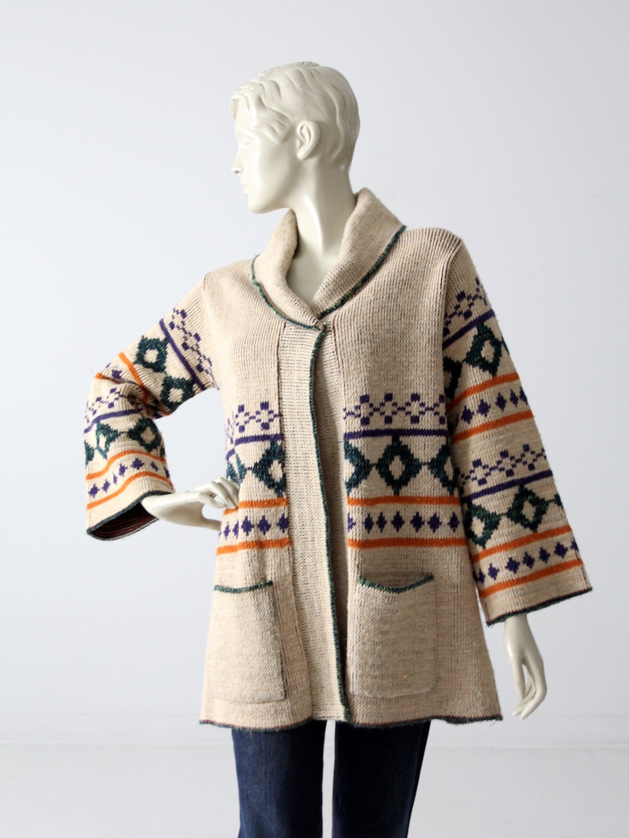 vintage 70s hippie wrap sweater – 86 Vintage