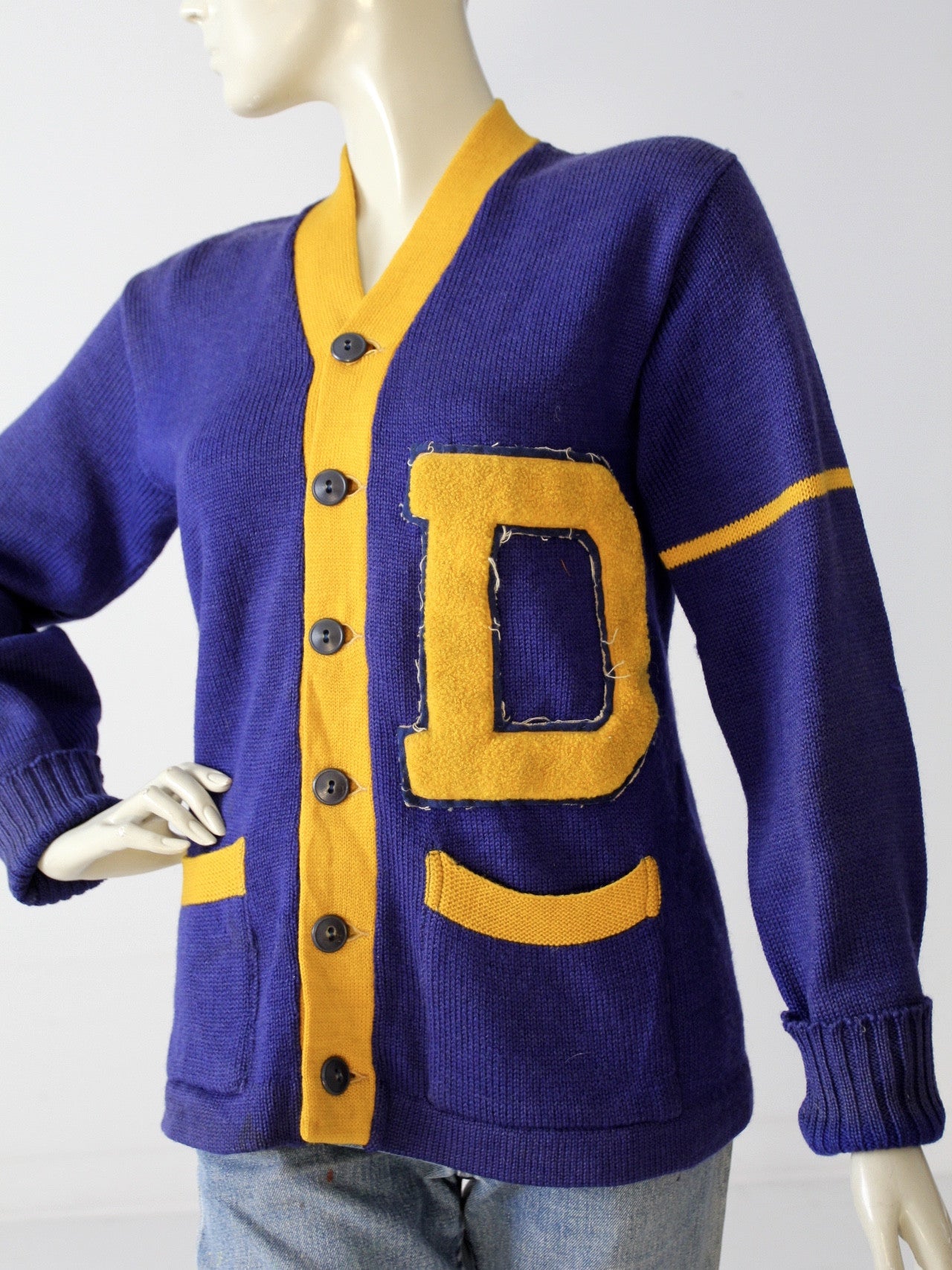 vintage 1950s school cheerleading cardigan sweater – 86 Vintage