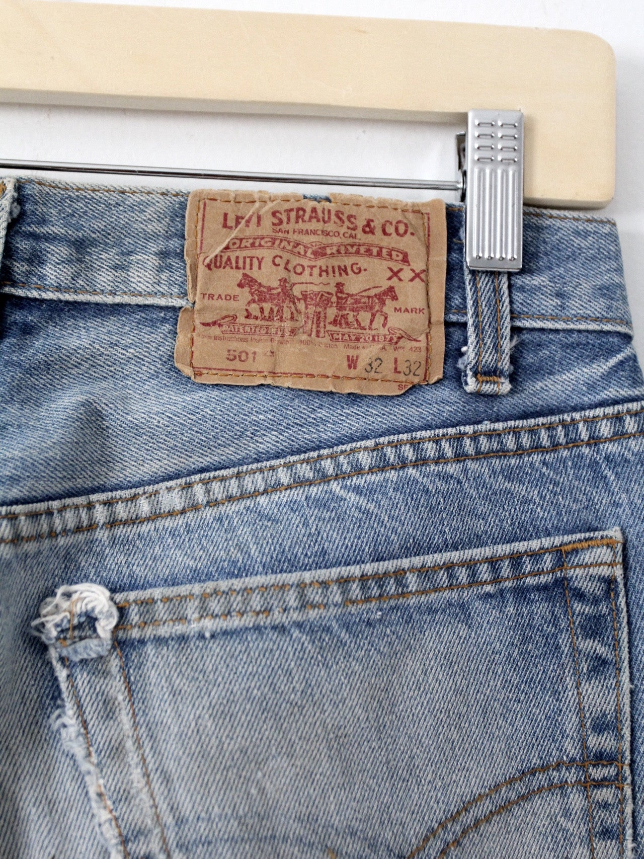 vintage Levi's 501s painter's denim jeans, 31 x 29