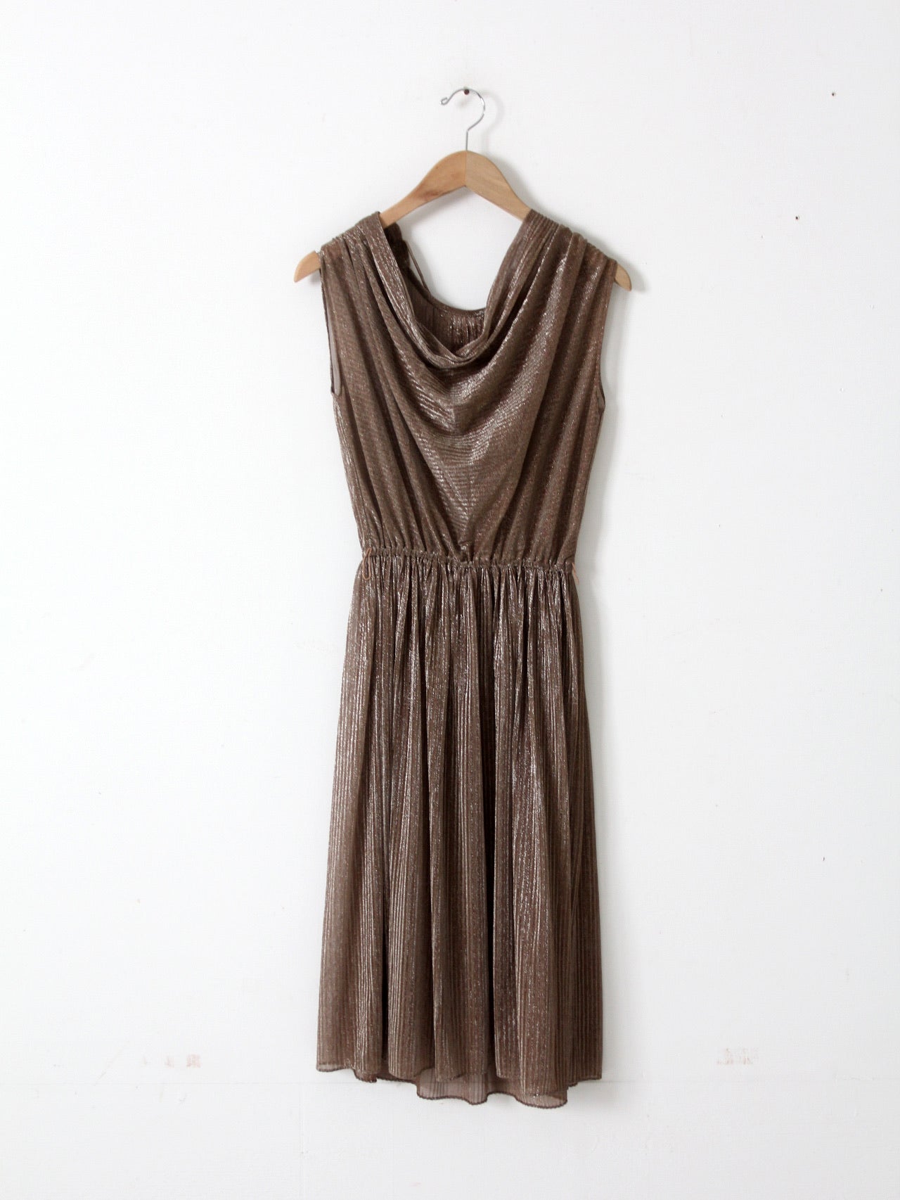 70s metallic outlet dress