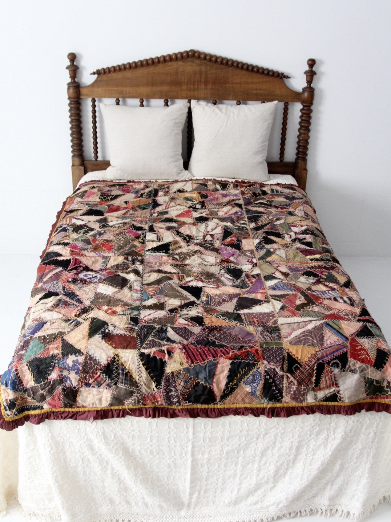 Vintage online velvet patchwork quilt