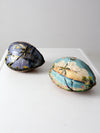 vintage hand painted coconuts Florida souvenir pair