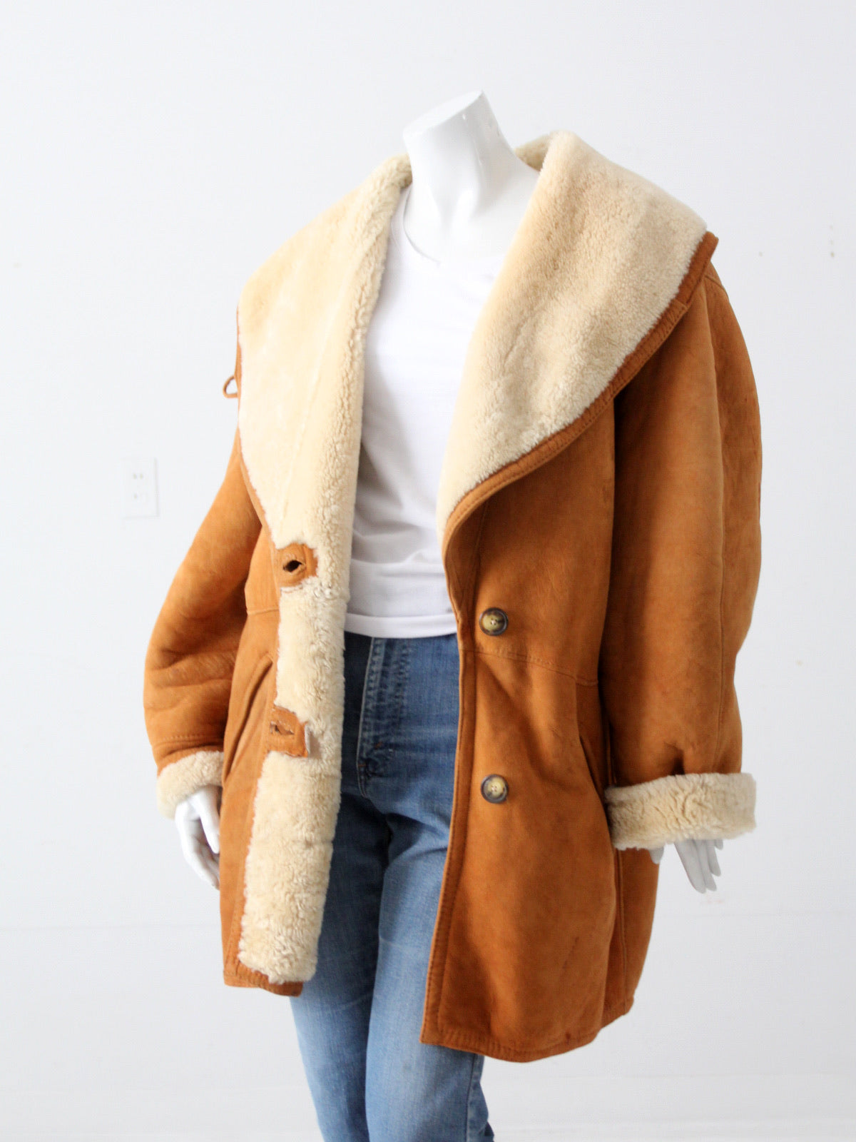 vintage shearling sheepskin coat 86 Vintage