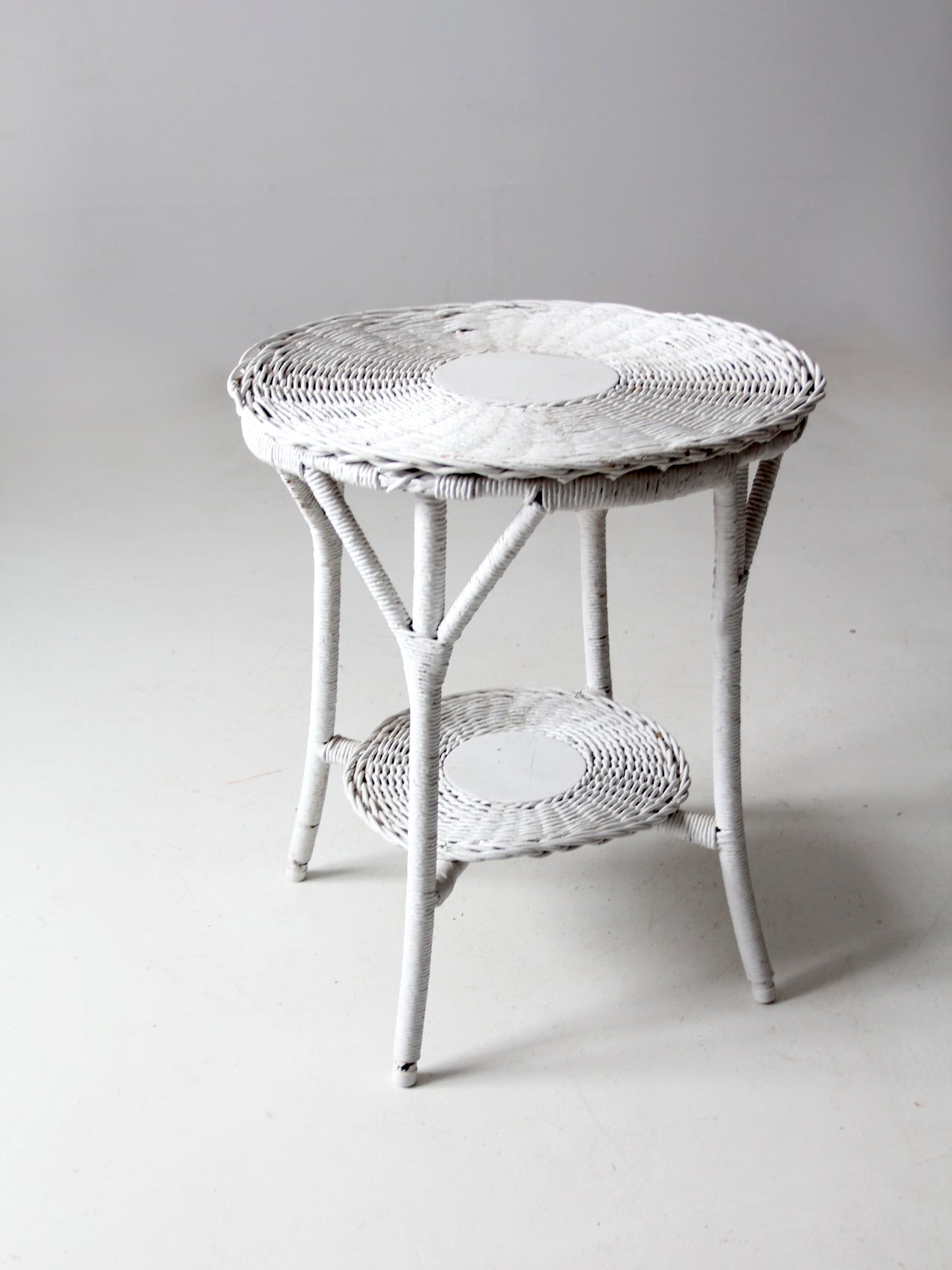 White wicker online tables