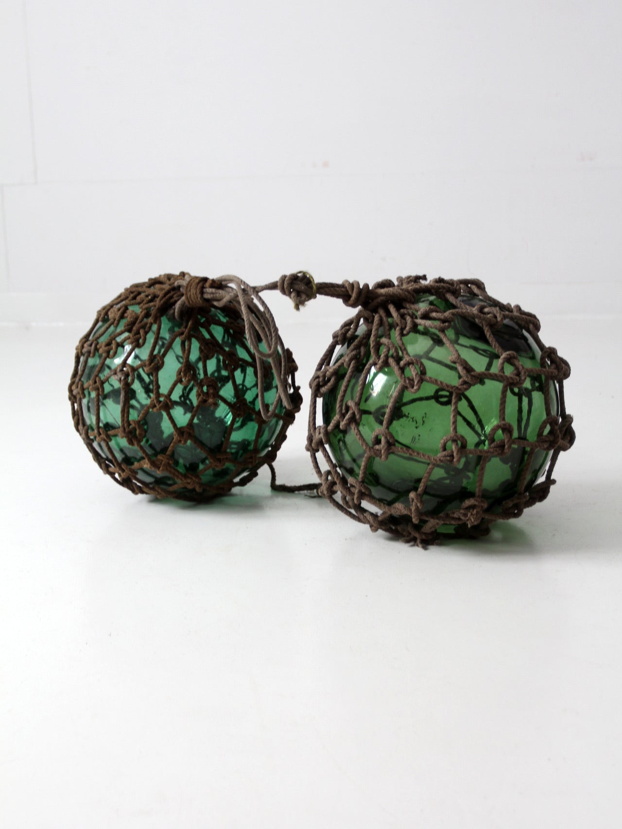 Reclaimed Japanese Antique Glass Green Fishing Floats