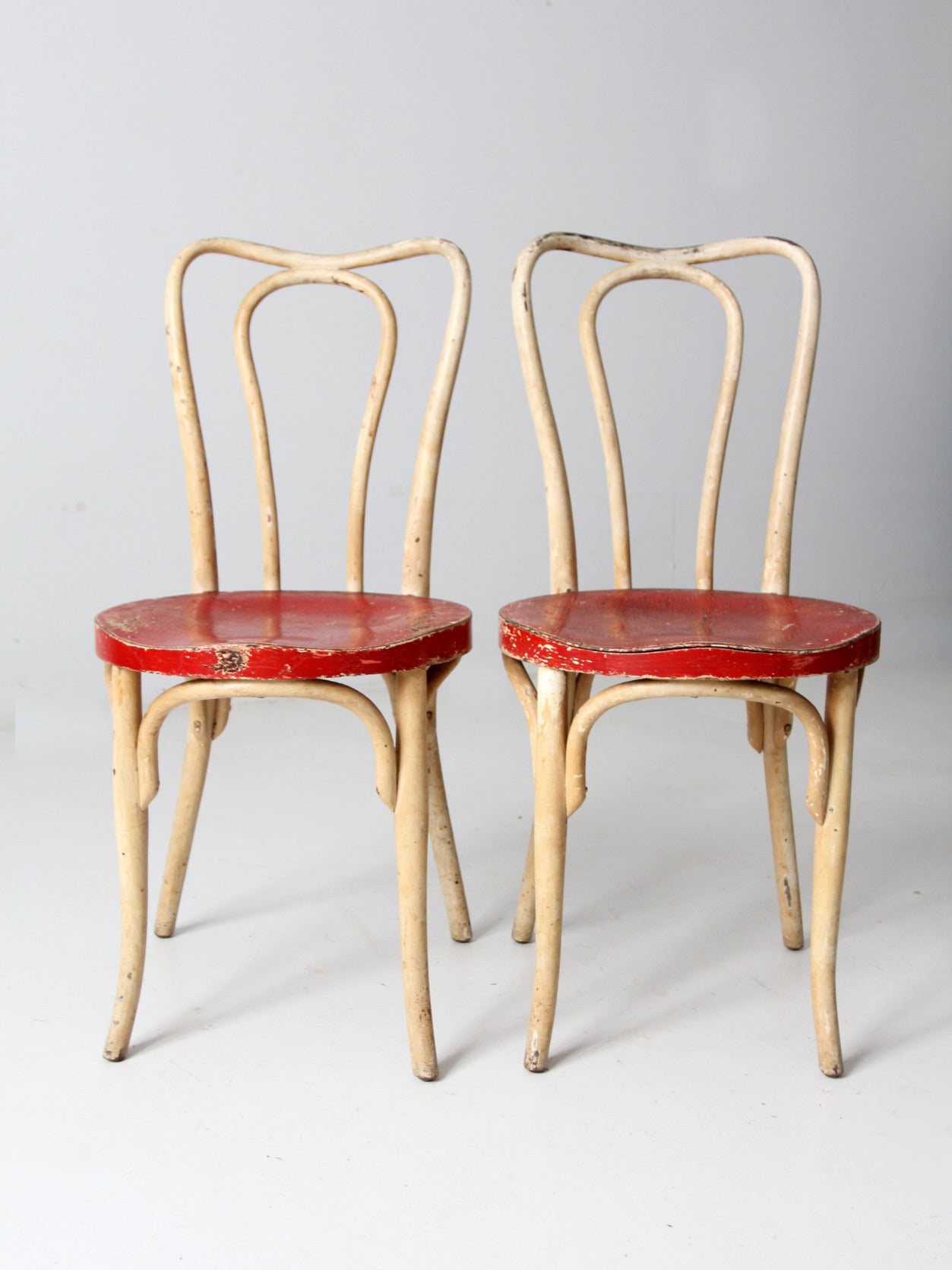 antique painted bentwood chairs pair 86 Vintage