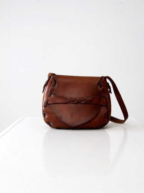 vintage 60s hippie leather handbag – 86 Vintage