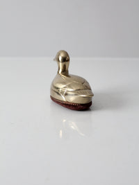 mid-century brass duck lint brush