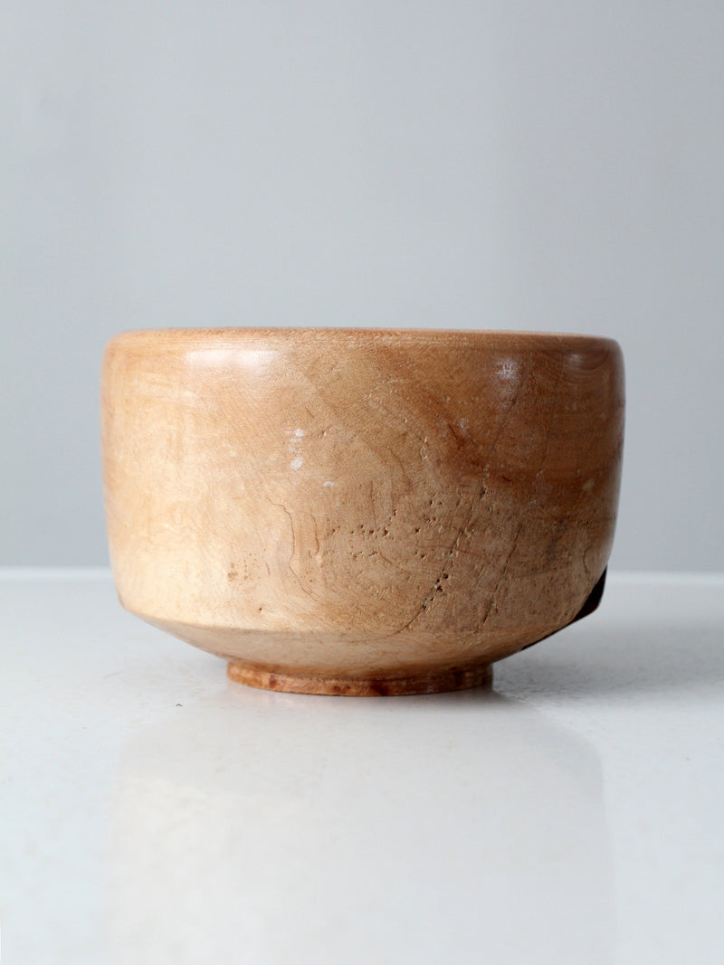 vintage burl wood bowl