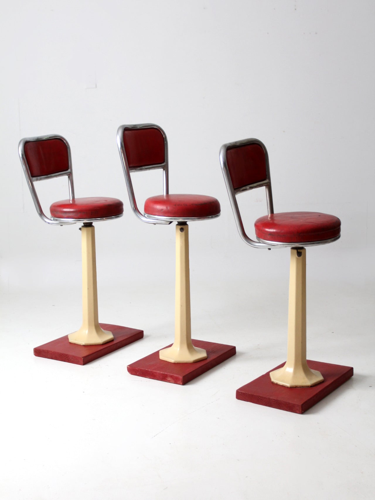 antique soda fountain counter stools set of 3