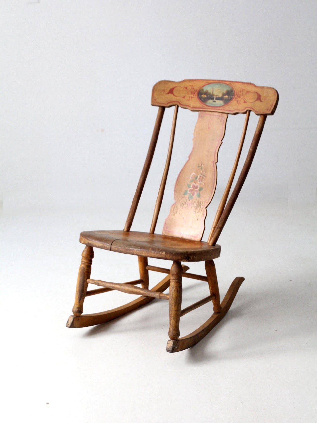 Antique armless best sale rocking chair