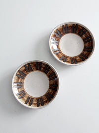 vintage studio pottery bowls pair