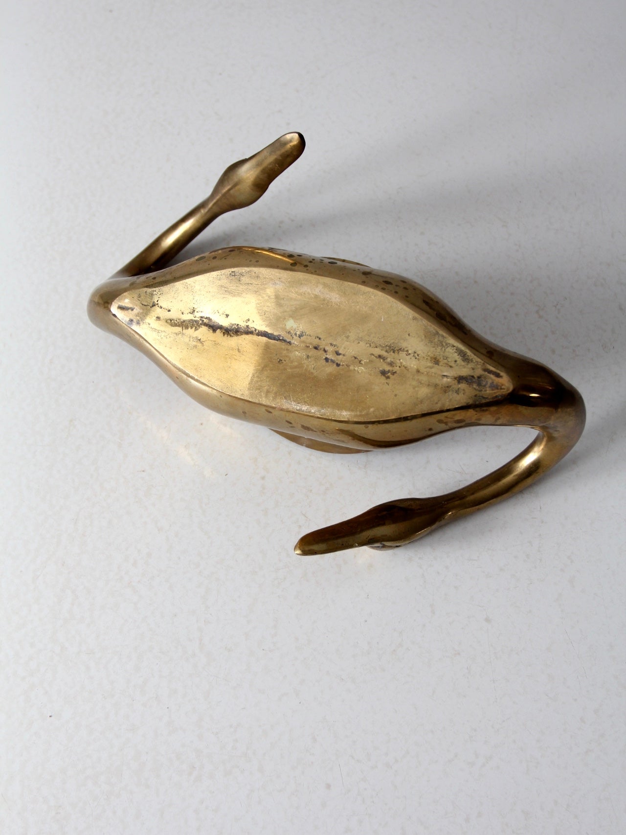 Mid Century Brass Swan fashion Planter