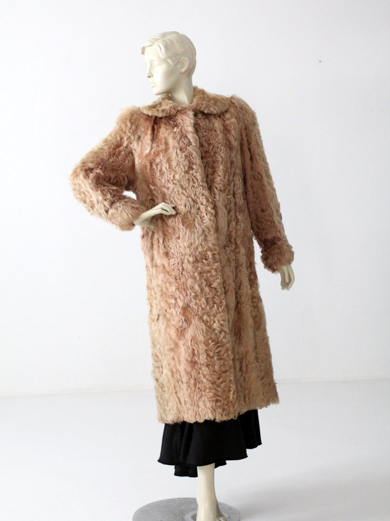 vintage Rhomberg's curly lamb fur coat – 86 Vintage