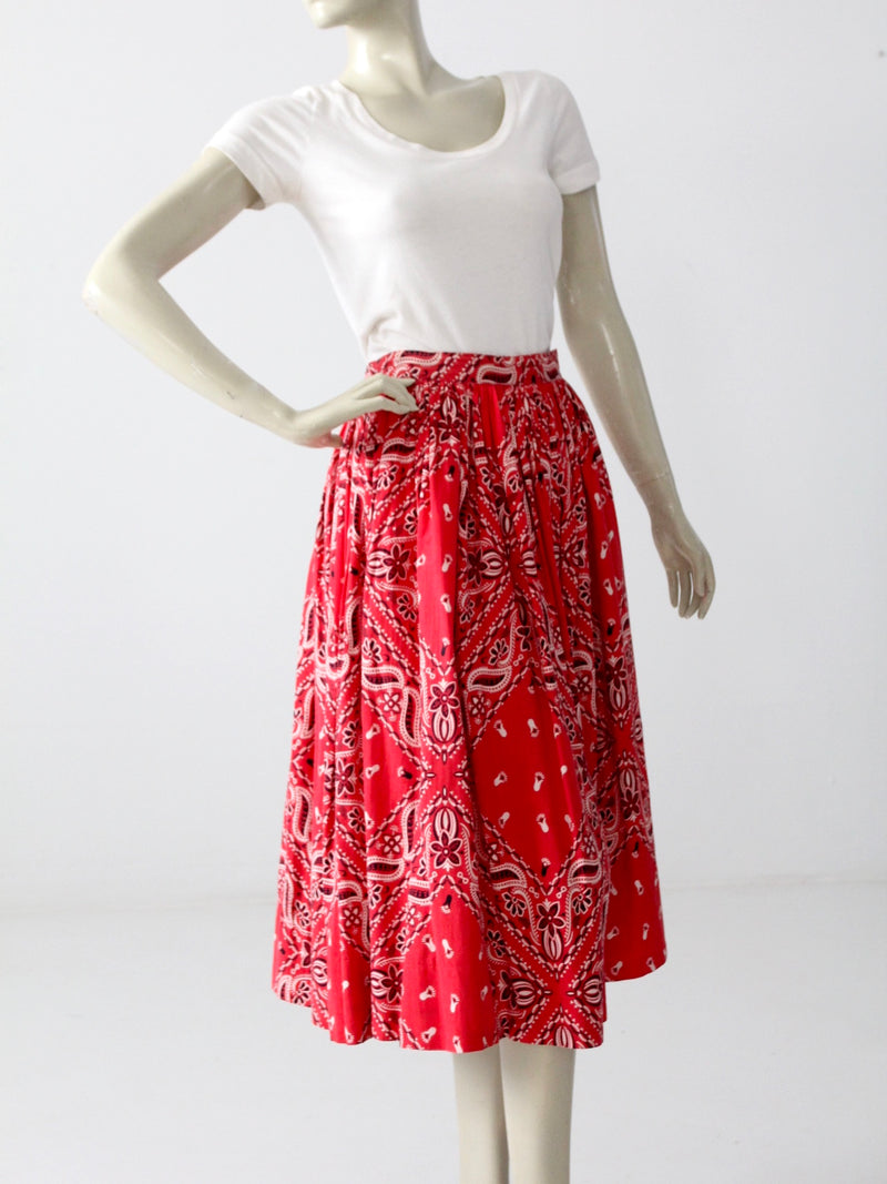 vintage 50s circle skirt with bandana print – 86 Vintage