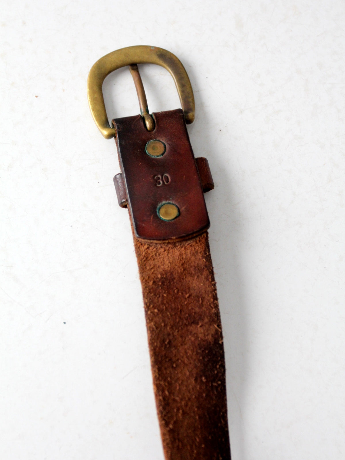 vintage brown leather belt – 86 Vintage