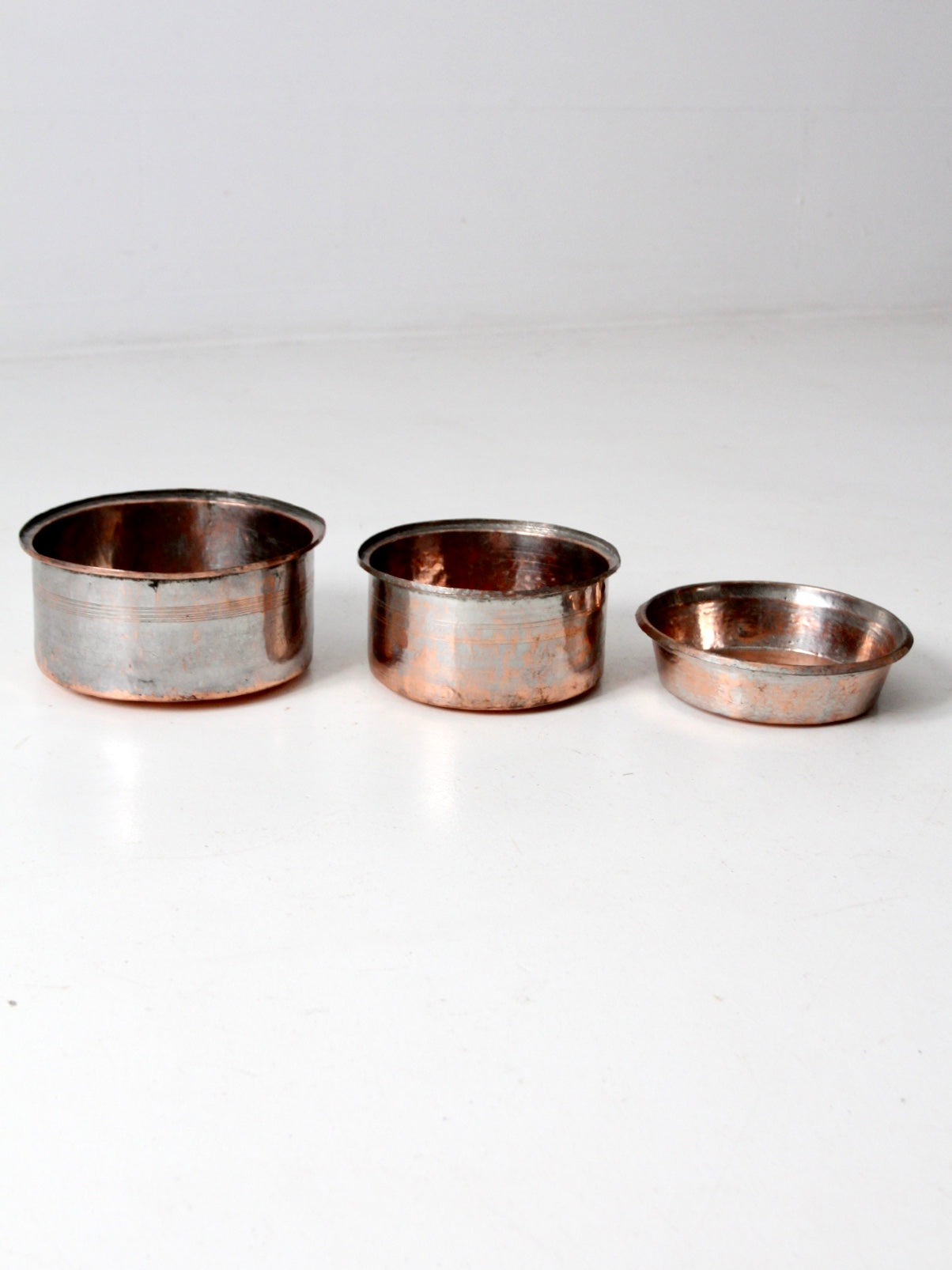antique copper basin bowls set/3 – 86 Vintage