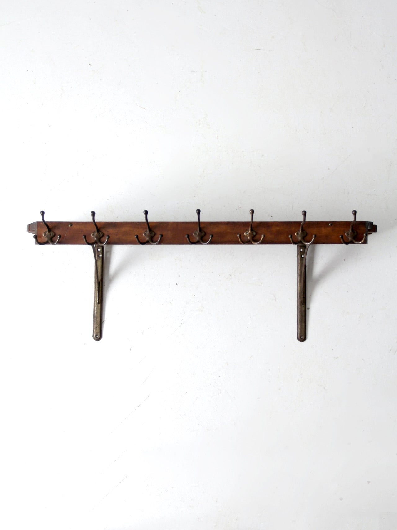 vintage coat rack wall shelf